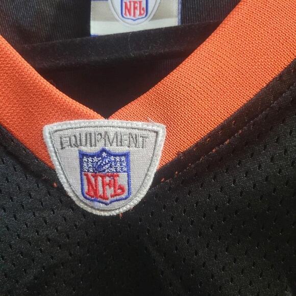 VTG Reebok Rudi Johnson Cincinnati Bengals Black and Orange Equipment Jersey - Picture 2 of 7